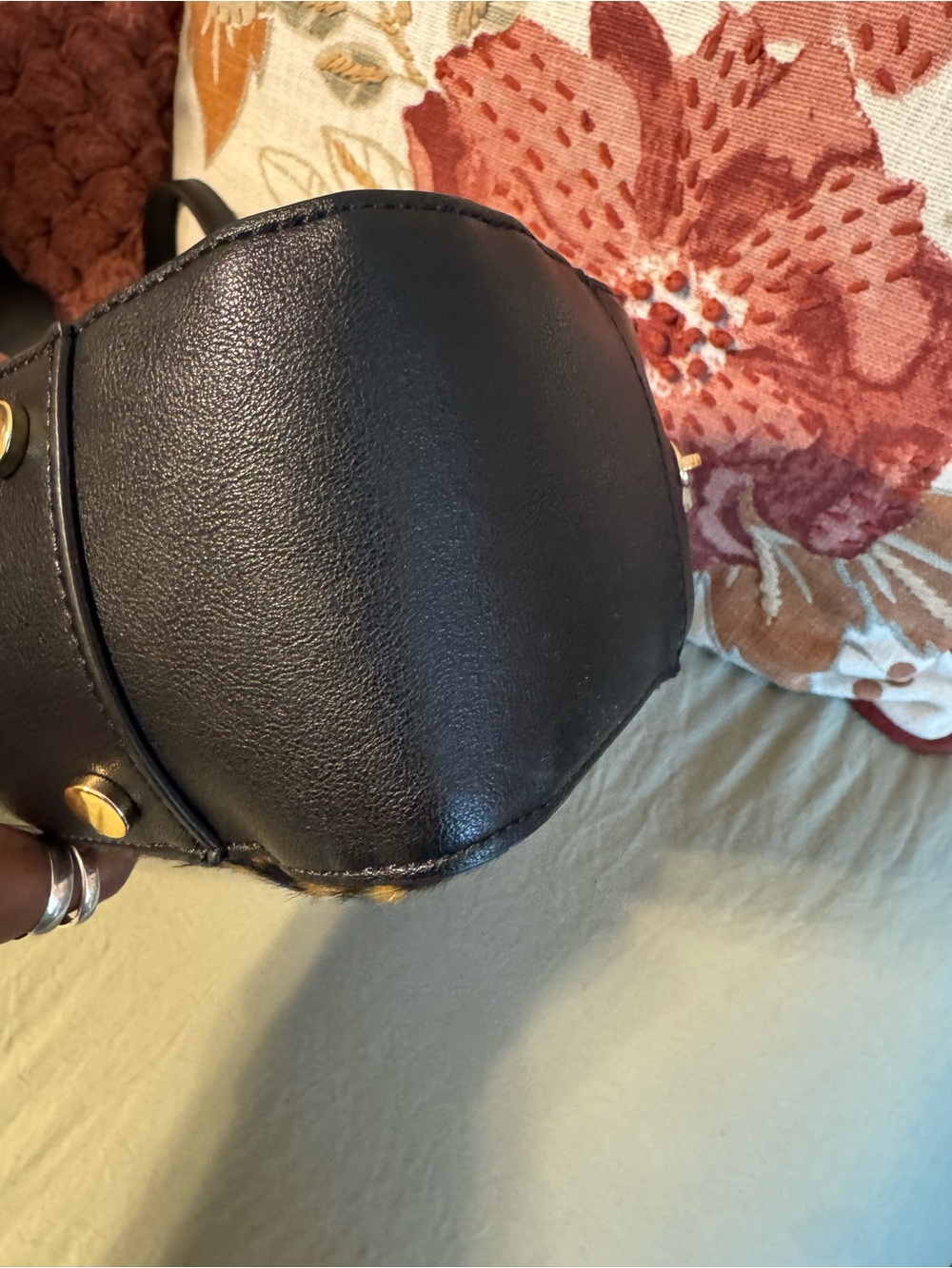 Leopard Print Shoulder Bag with Matching Wallet - Brown/Black - Picture 5 of 9
